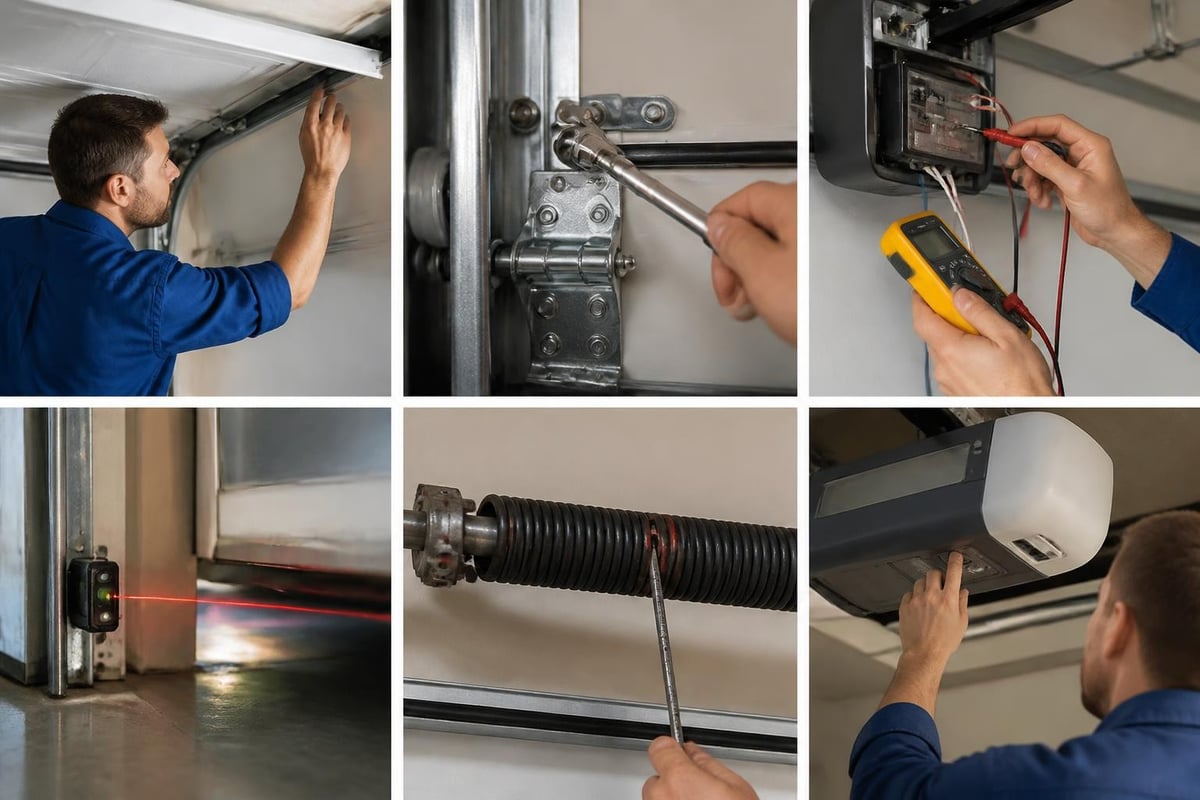 Systematic garage door diagnostic protocol