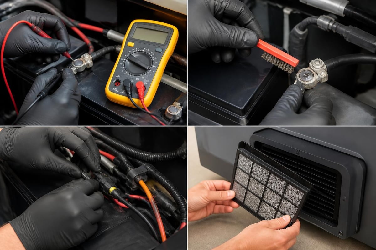Vedlikehold batteri kjøleboks