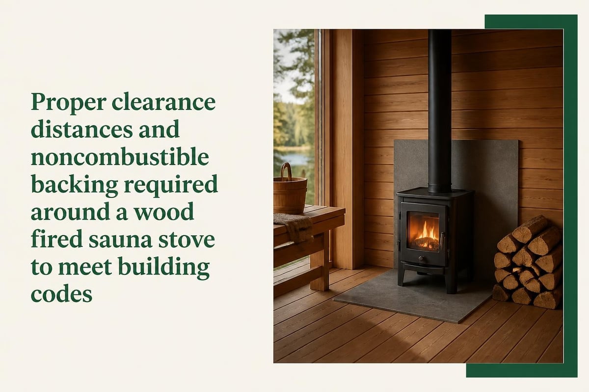 Wood sauna construction clearances