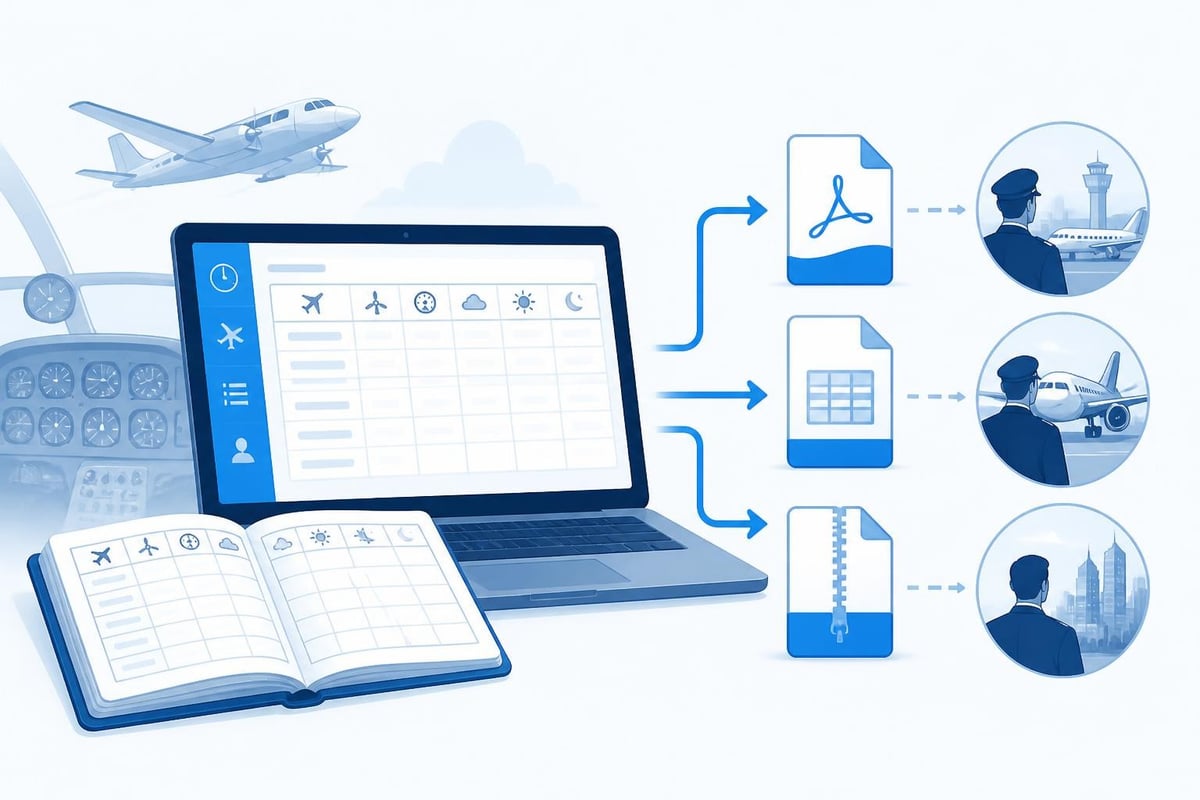 Logbook export formats