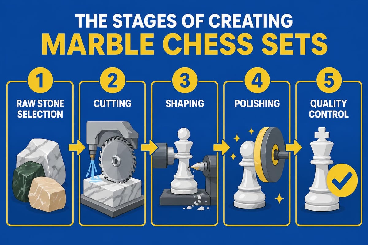 Marble chess craftsmanship process