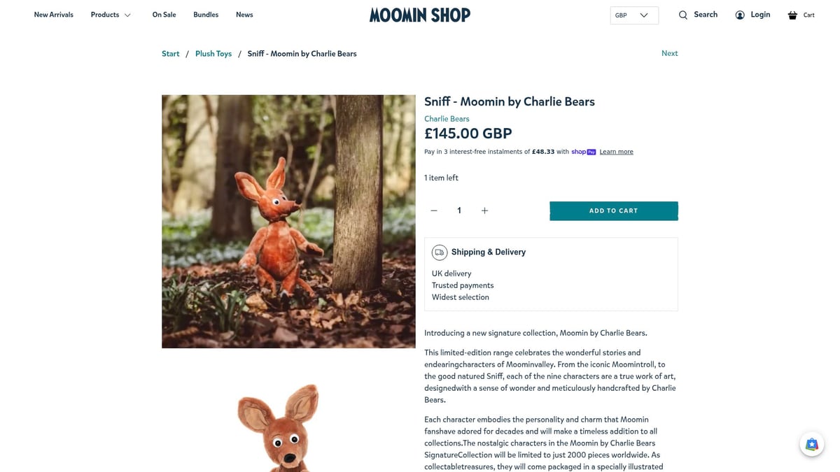 Top 8 Plush UK Finds You’ll Love in 2026 - Sniff - Moomin by Charlie Bears