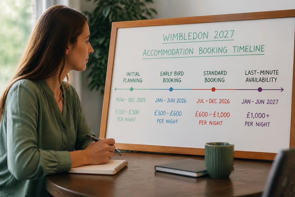 Wimbledon accommodation booking timeline
