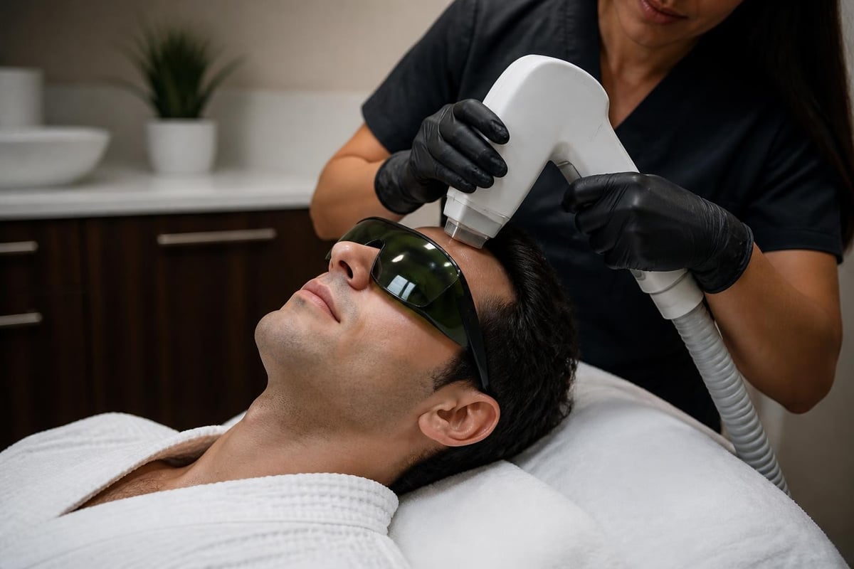 Alexandrite laser treatment process