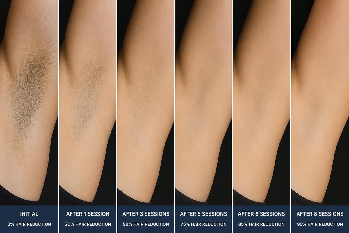 Alexandrite laser results timeline