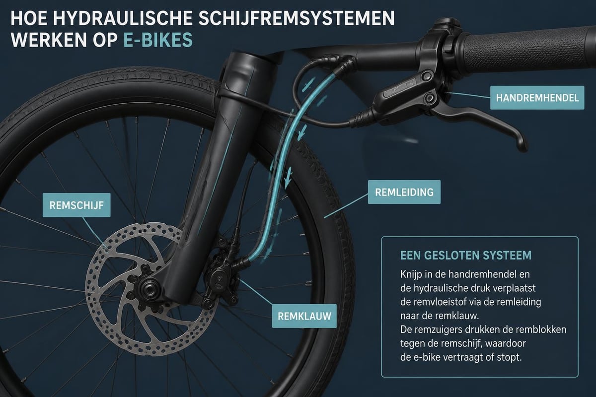 Hydraulische remmen op e-bike