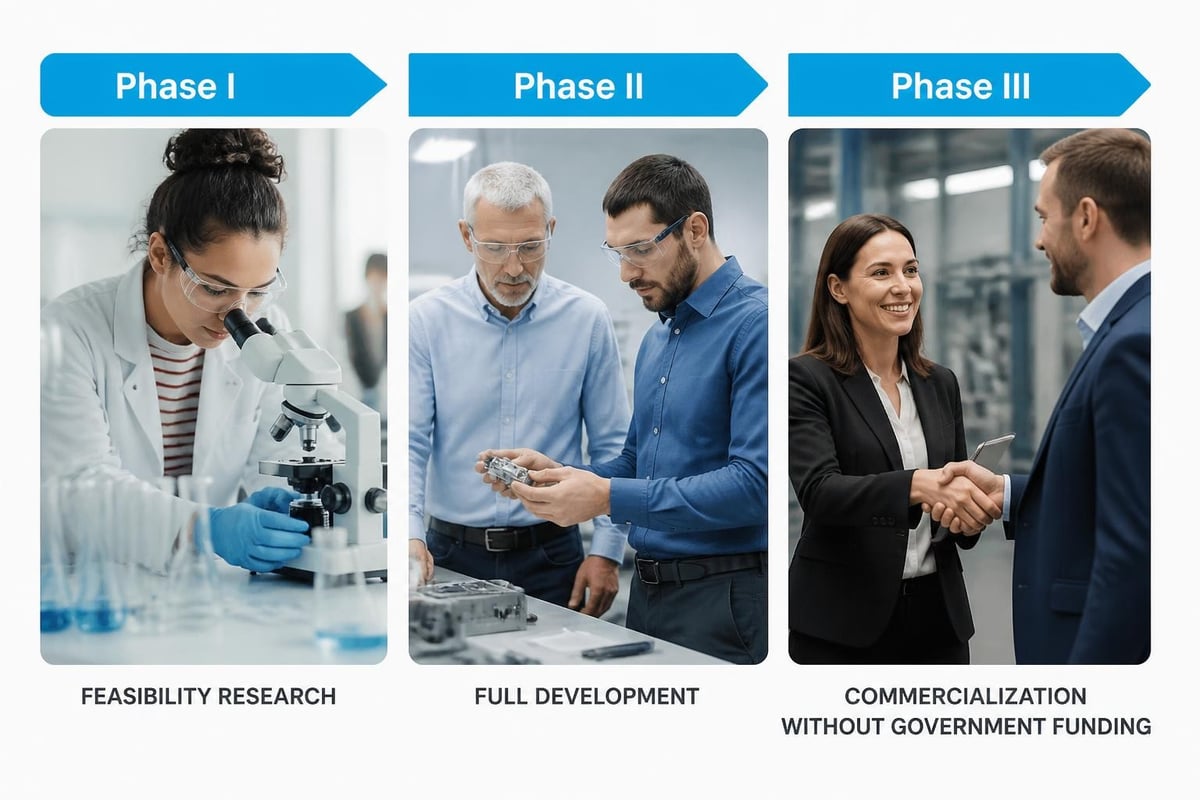 SBIR STTR grant application phases