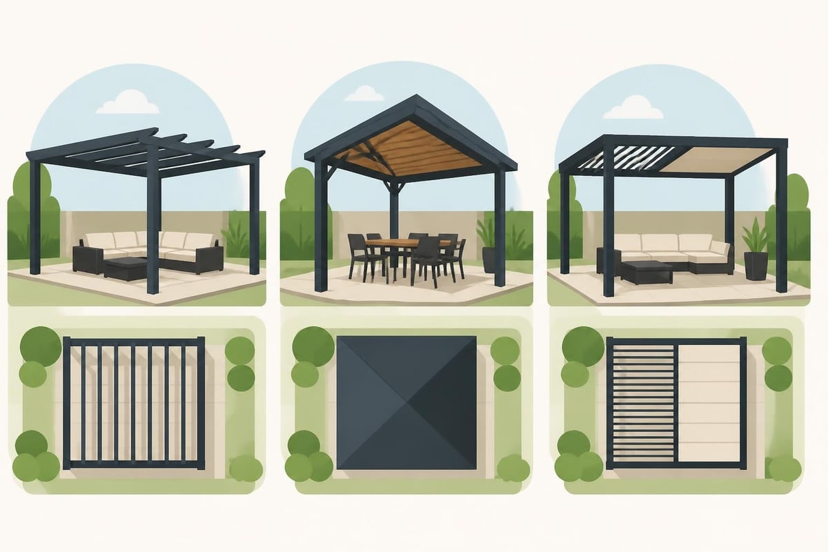 Pergola roof configurations