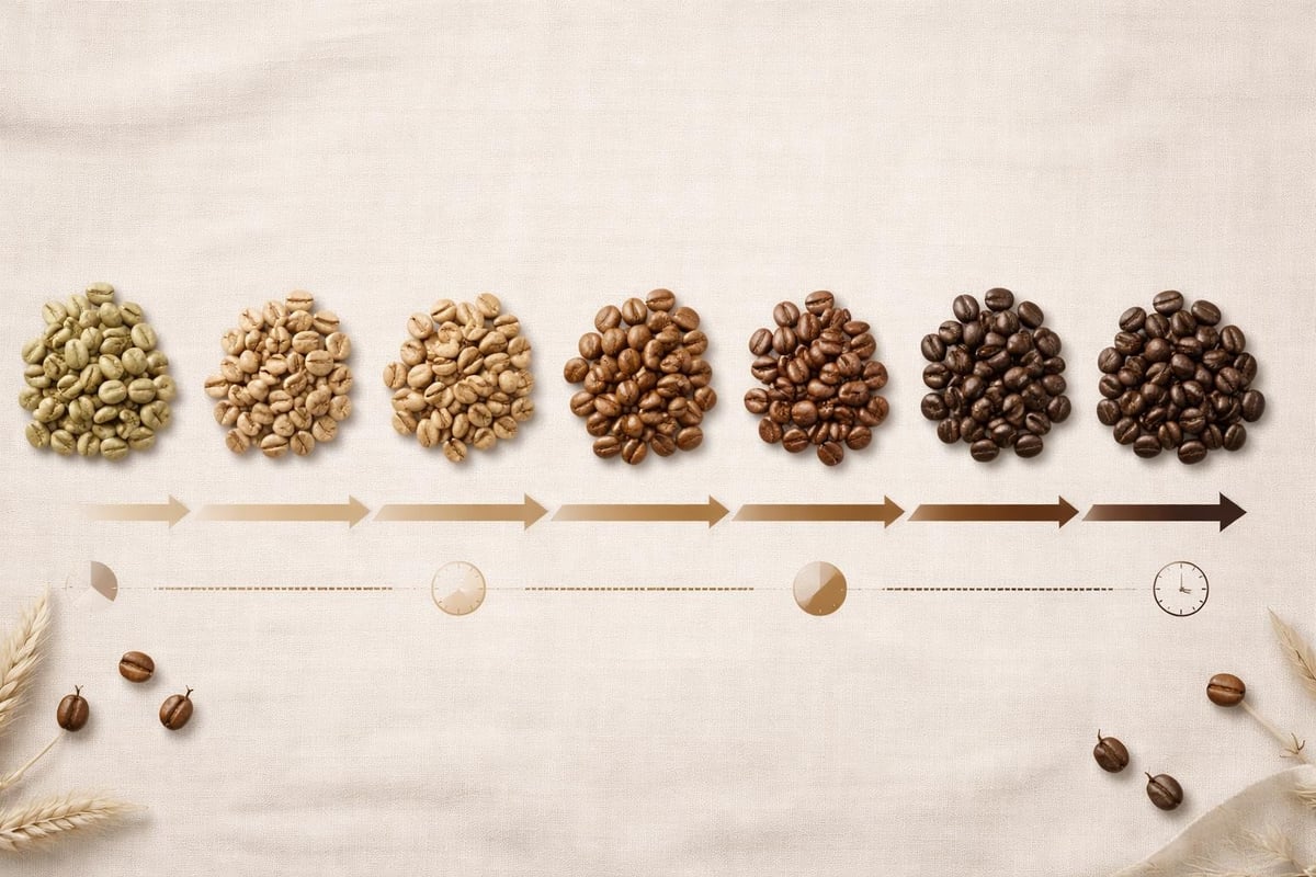 Röstprozess von Arabica-Kaffee