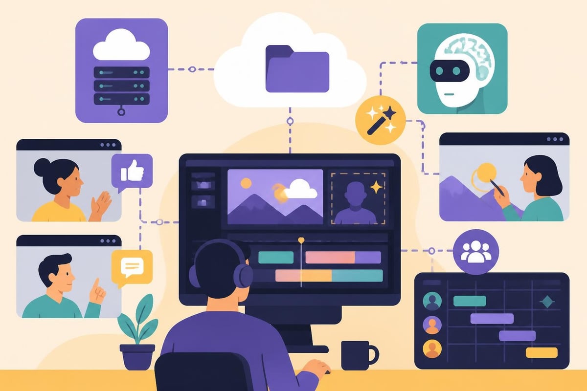 Modern video editing collaboration technology