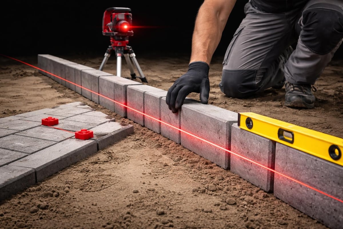 Curb stone alignment methods