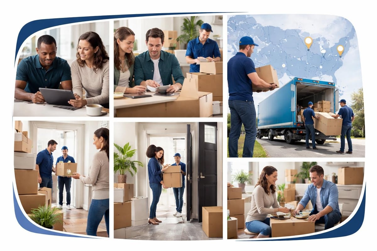 Long distance moving service workflow