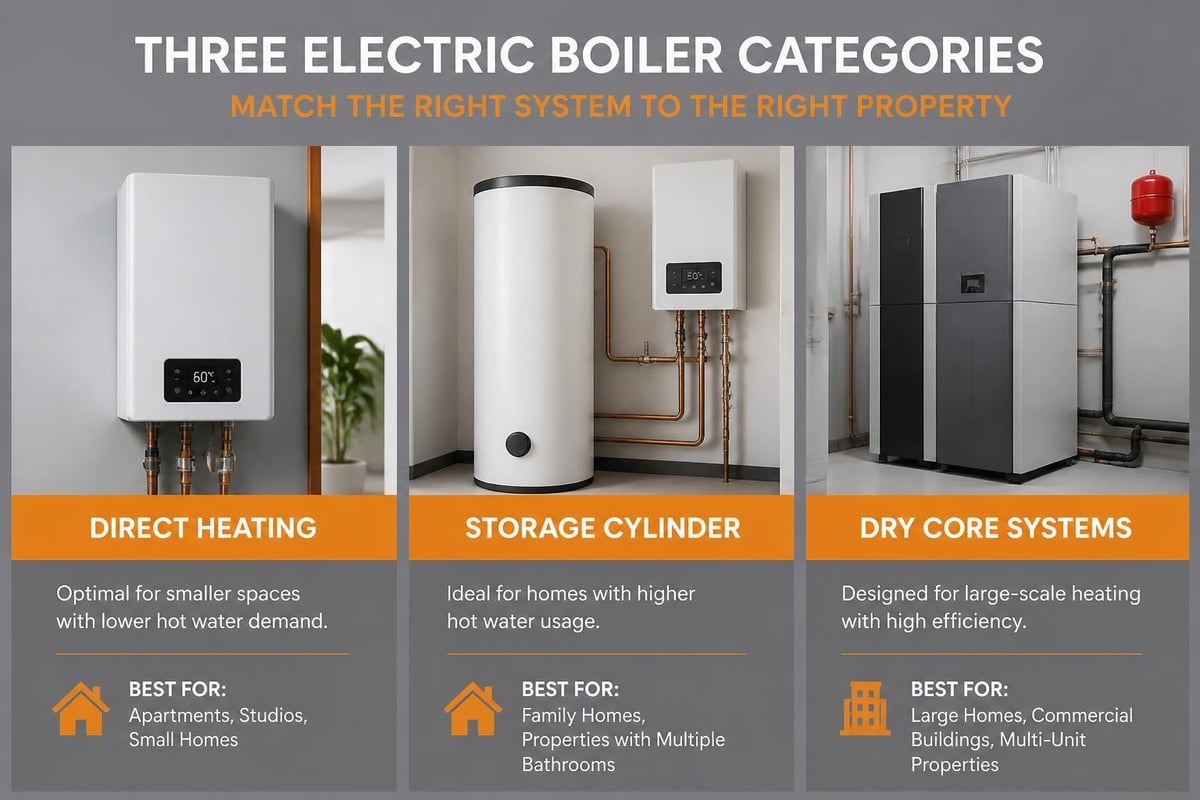 Electric boiler types comparison