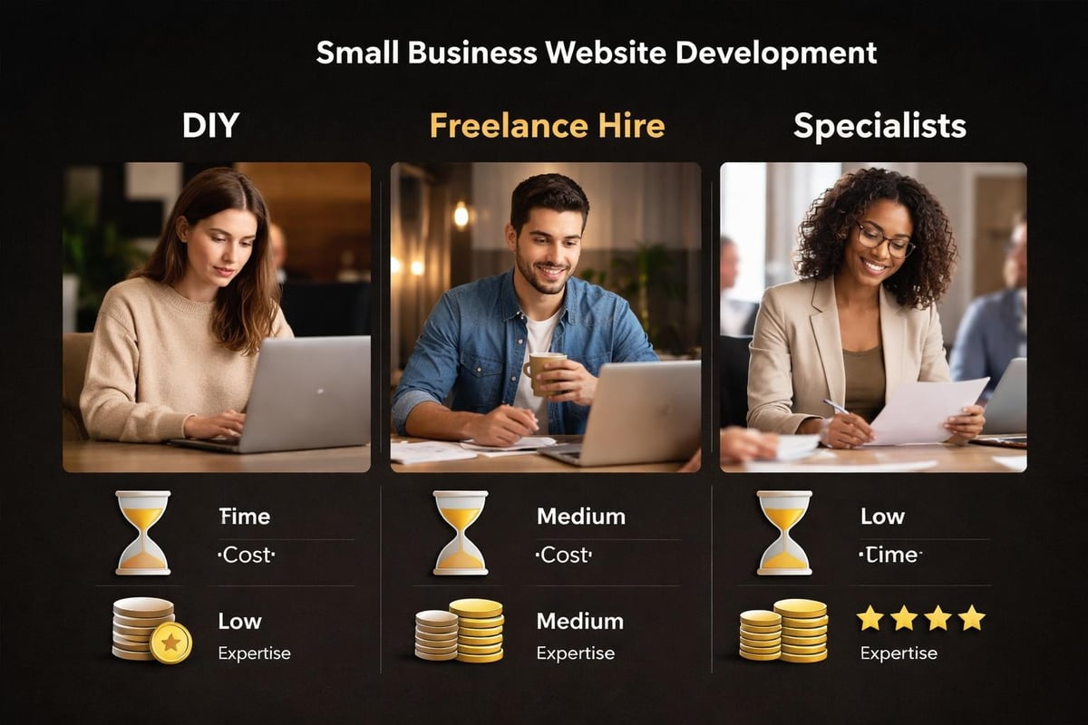 Three paths to building a small business website