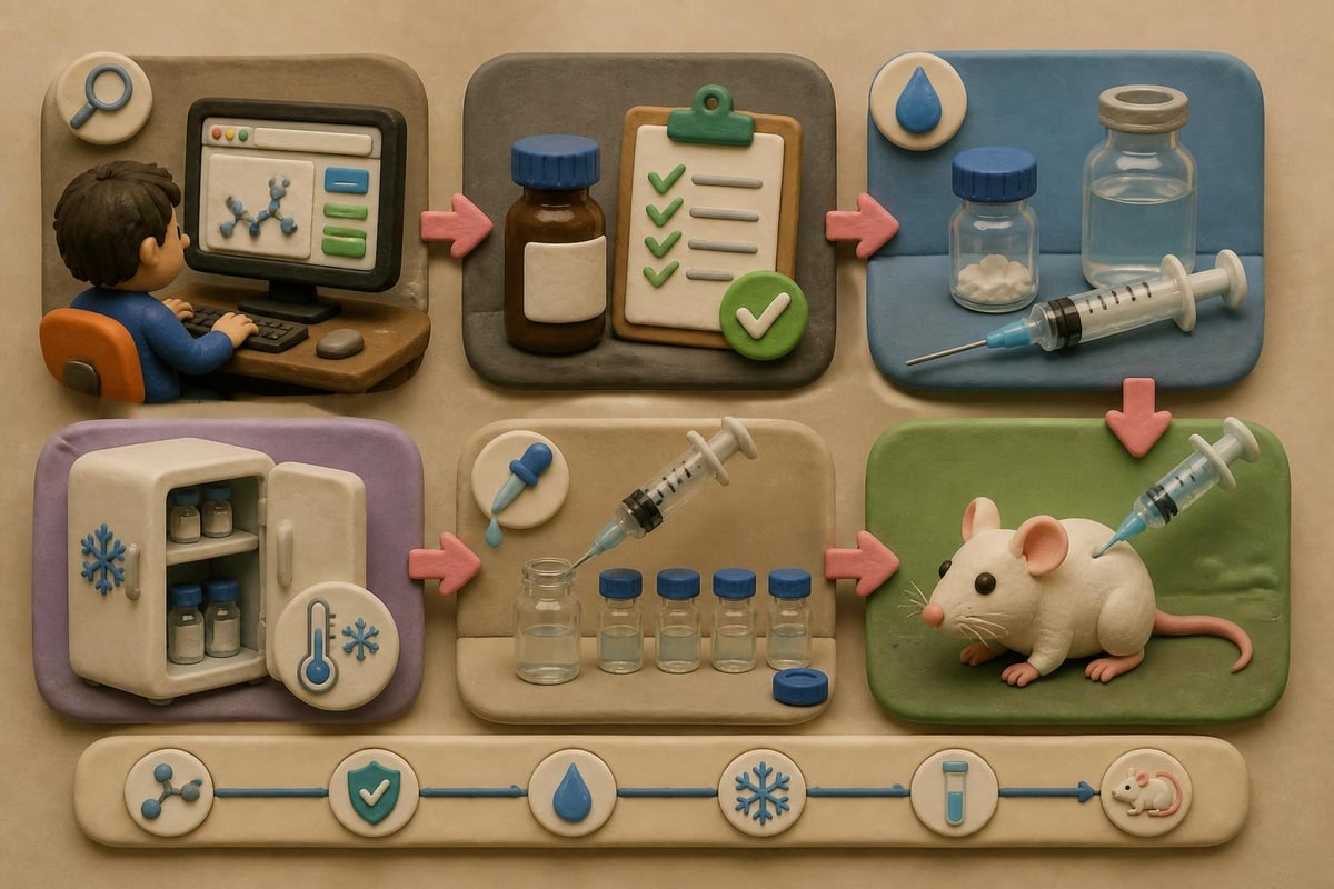 Research laboratory peptide workflow