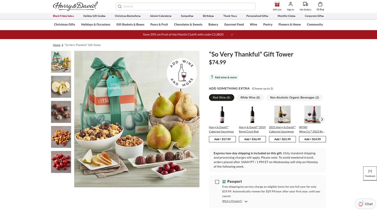 7 Creative Box Thank You Ideas to Show Appreciation in 2026 - “So Very Thankful” Gift Tower – Harry & David