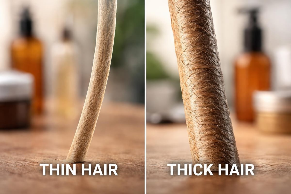 Hair strand structure comparison