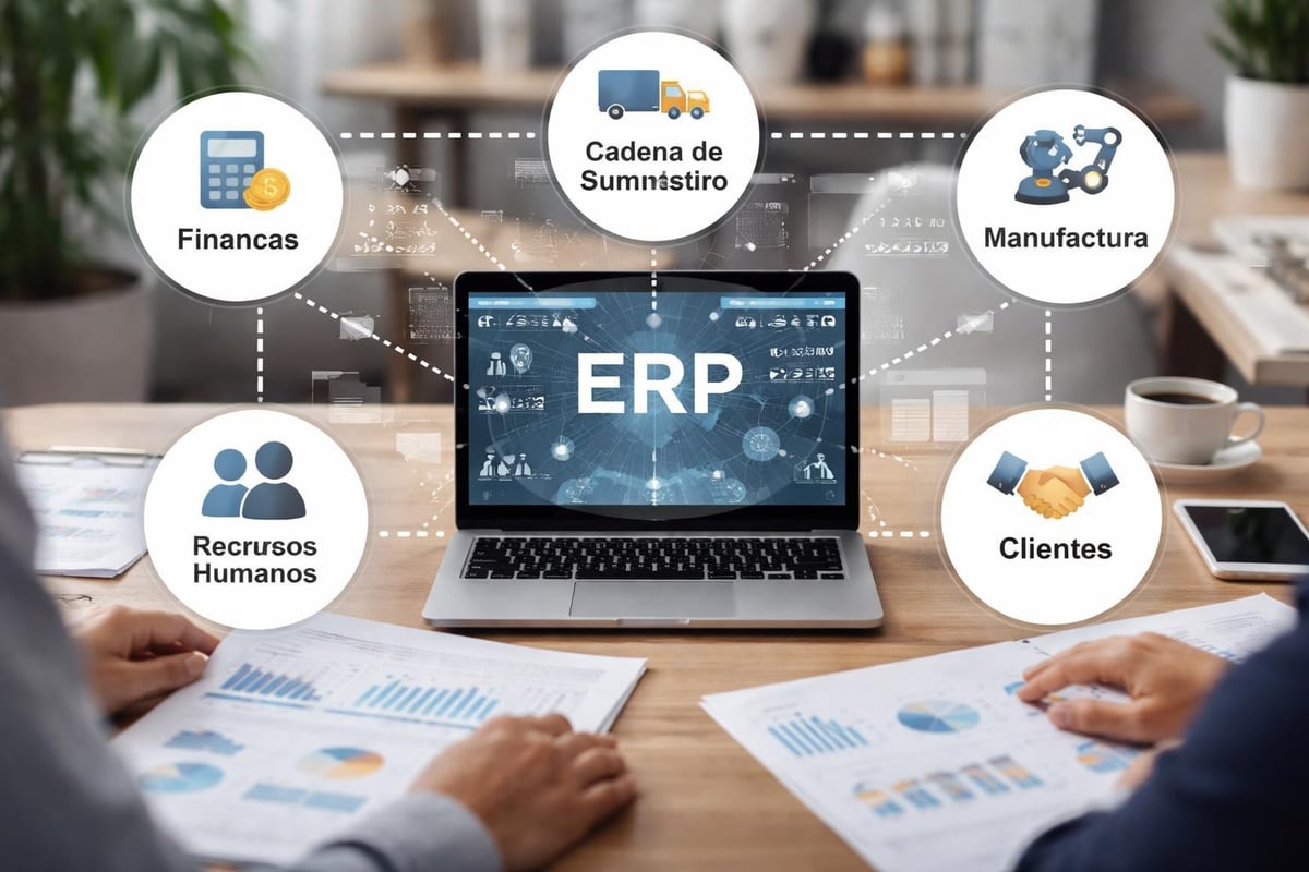 Módulos integrados de un ERP