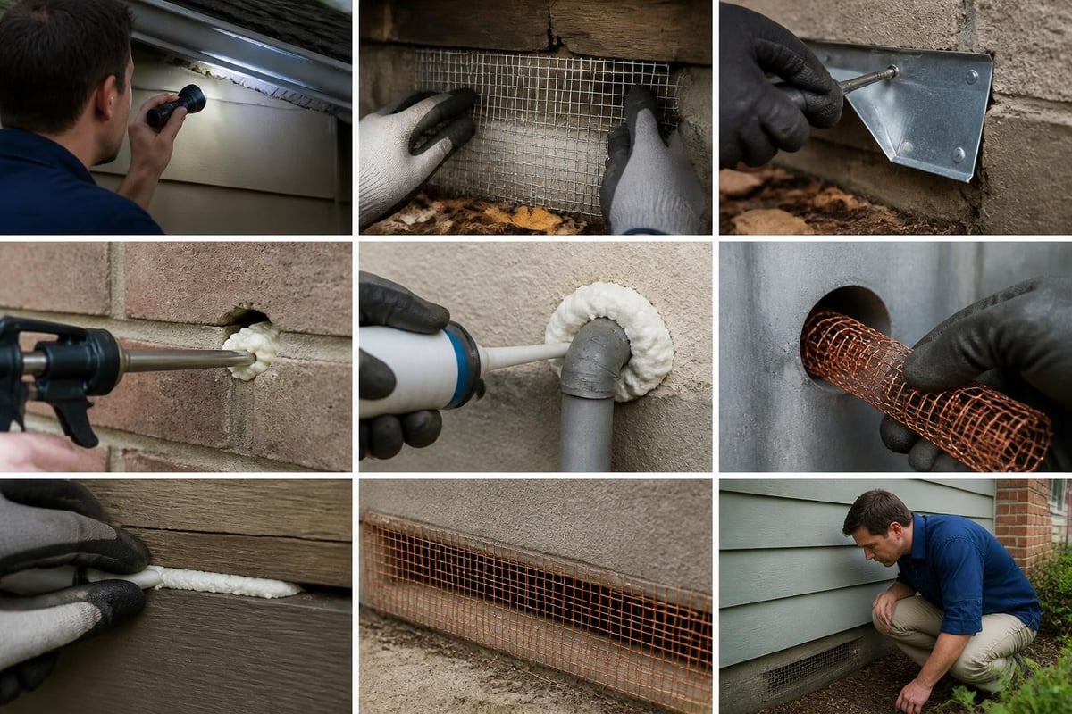 Attic pest exclusion methods