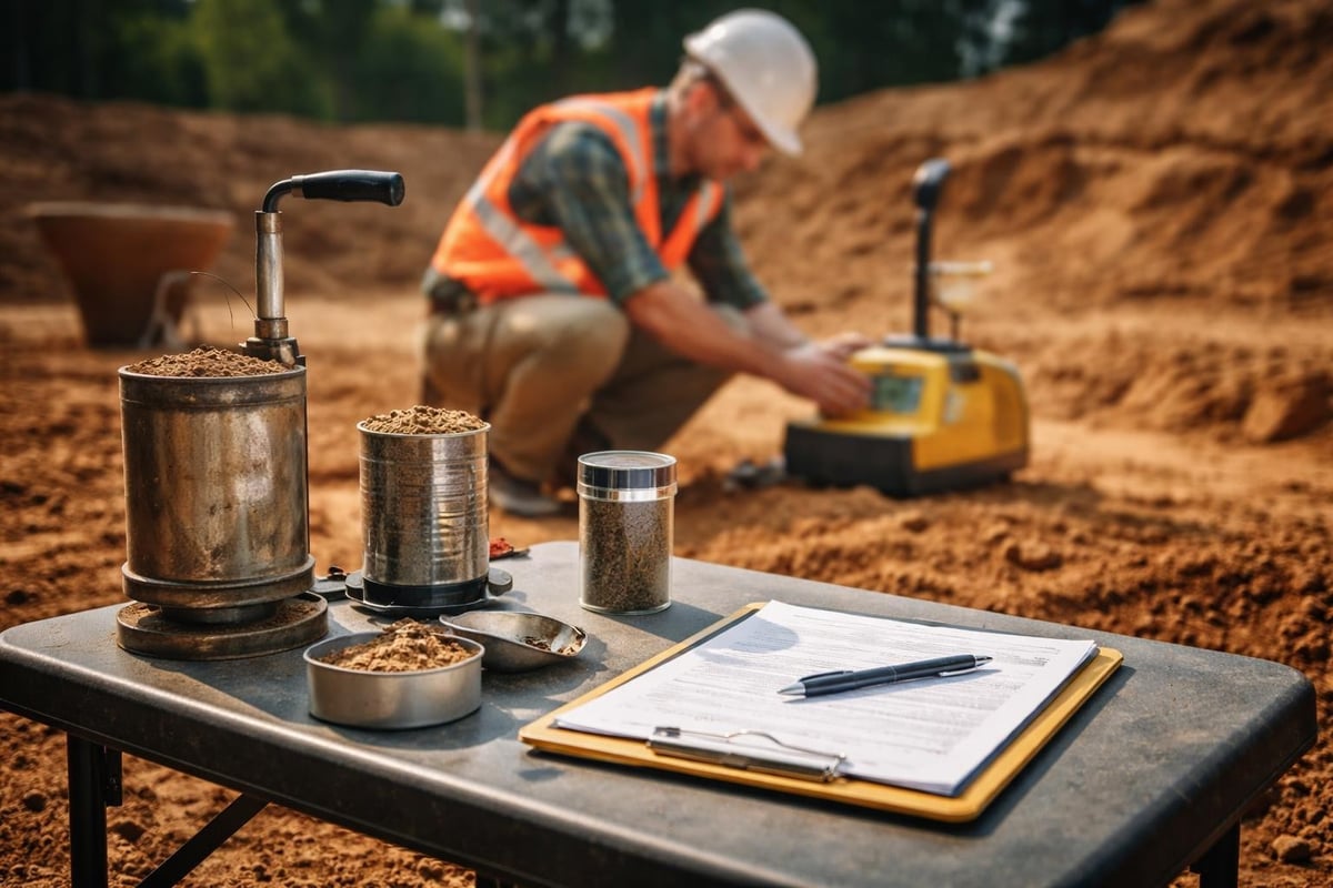 Earth filling quality control process