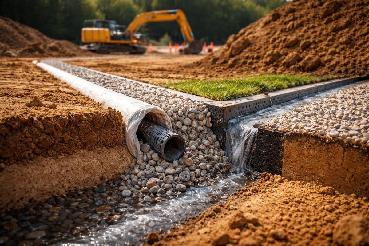 Earth filling drainage systems