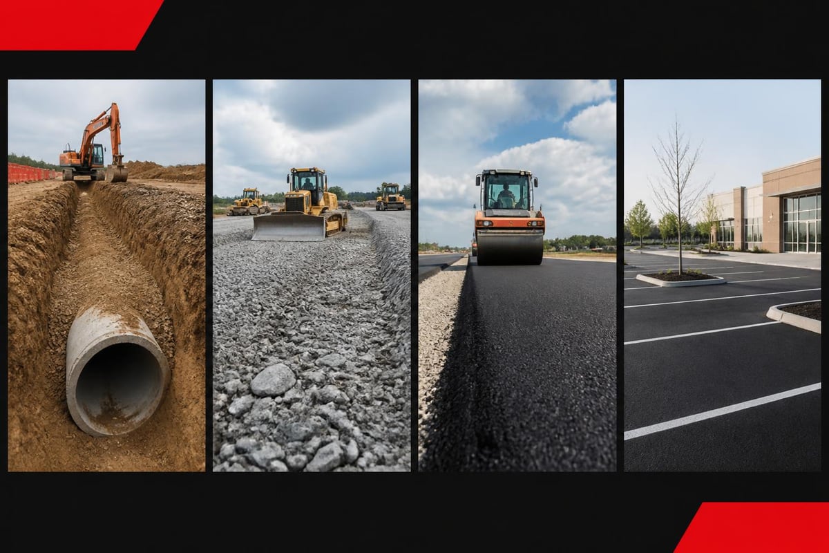 Commercial earthworks phases