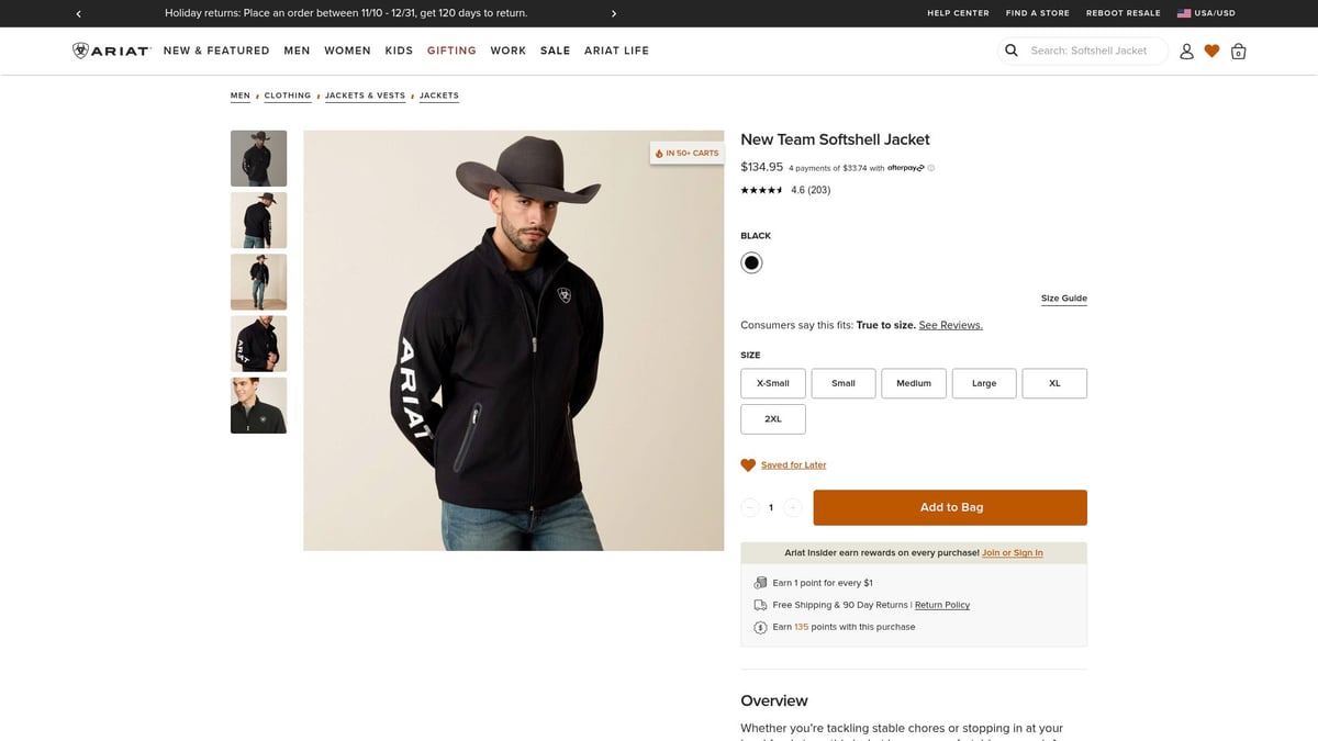 Top 7 Jacket Equestrian Styles for Riders in 2026 - Ariat Men’s Team Softshell Jacket