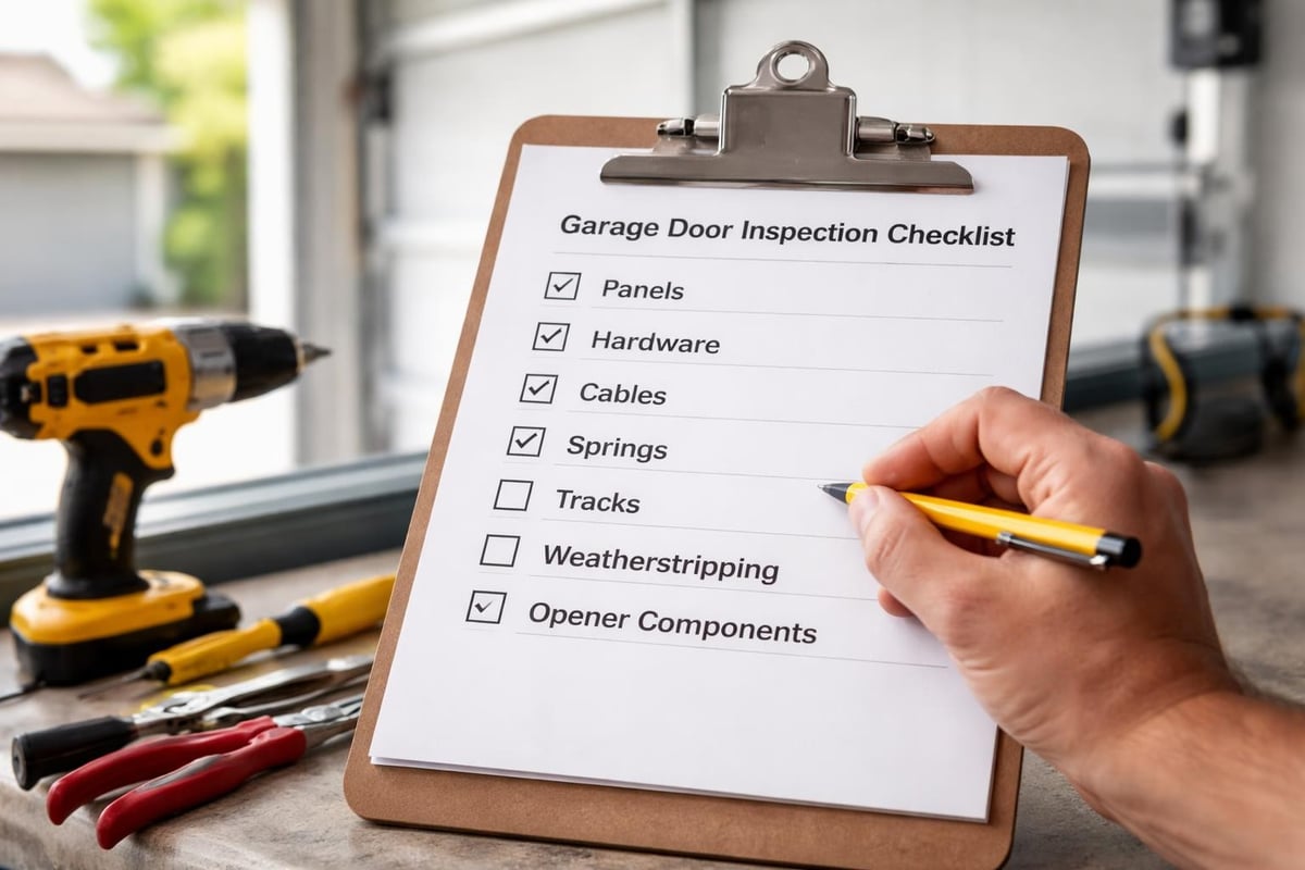 Garage door inspection points