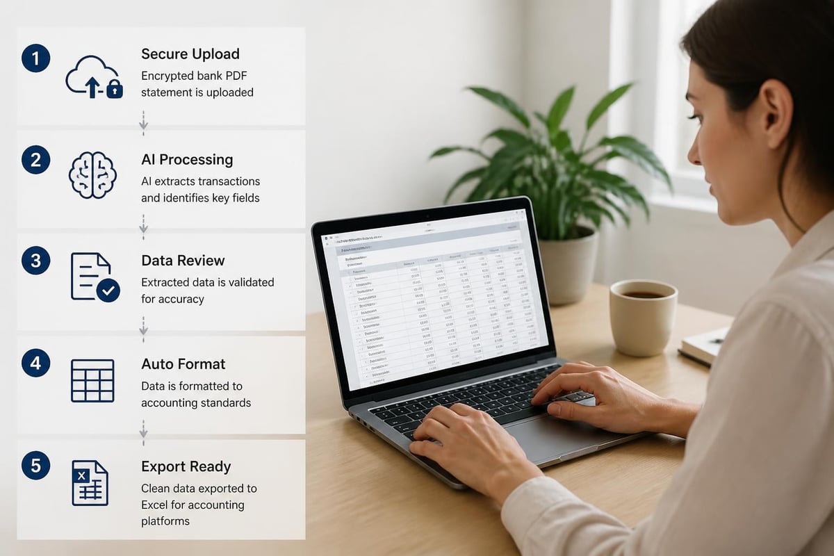 PDF to spreadsheet conversion process