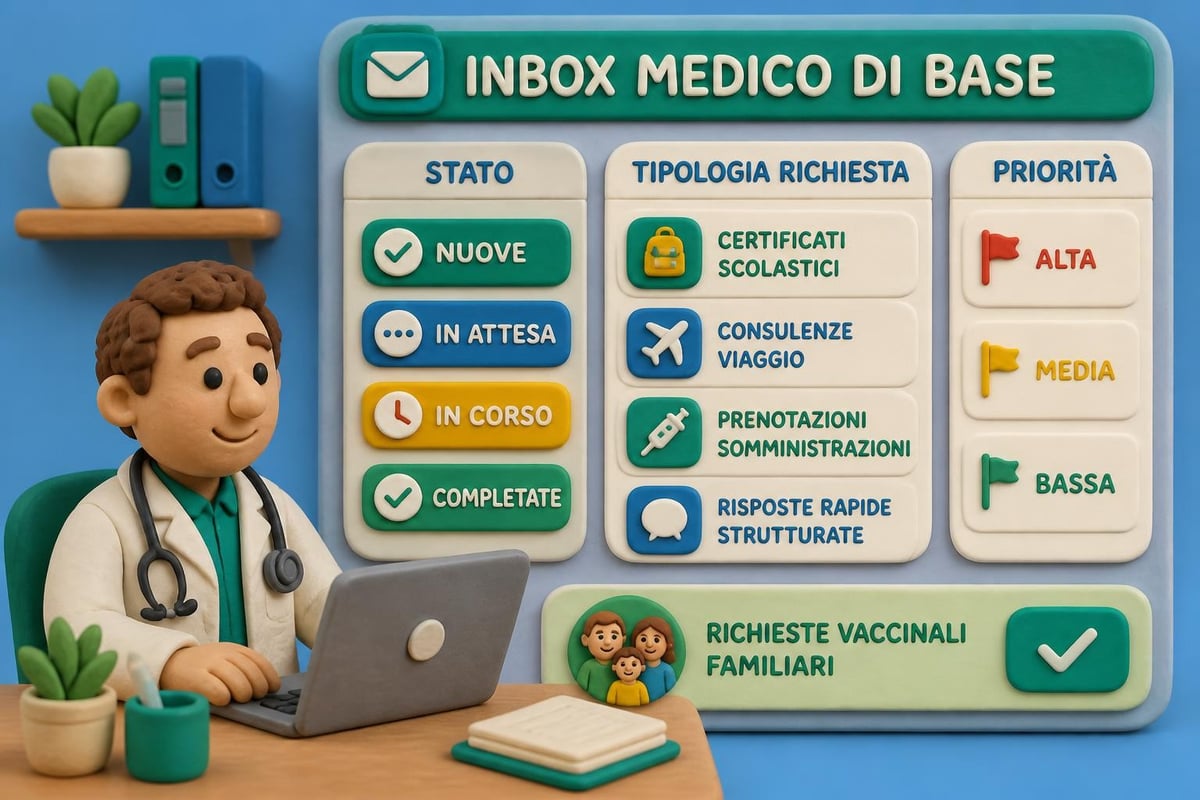 Inbox richieste vaccinali medico
