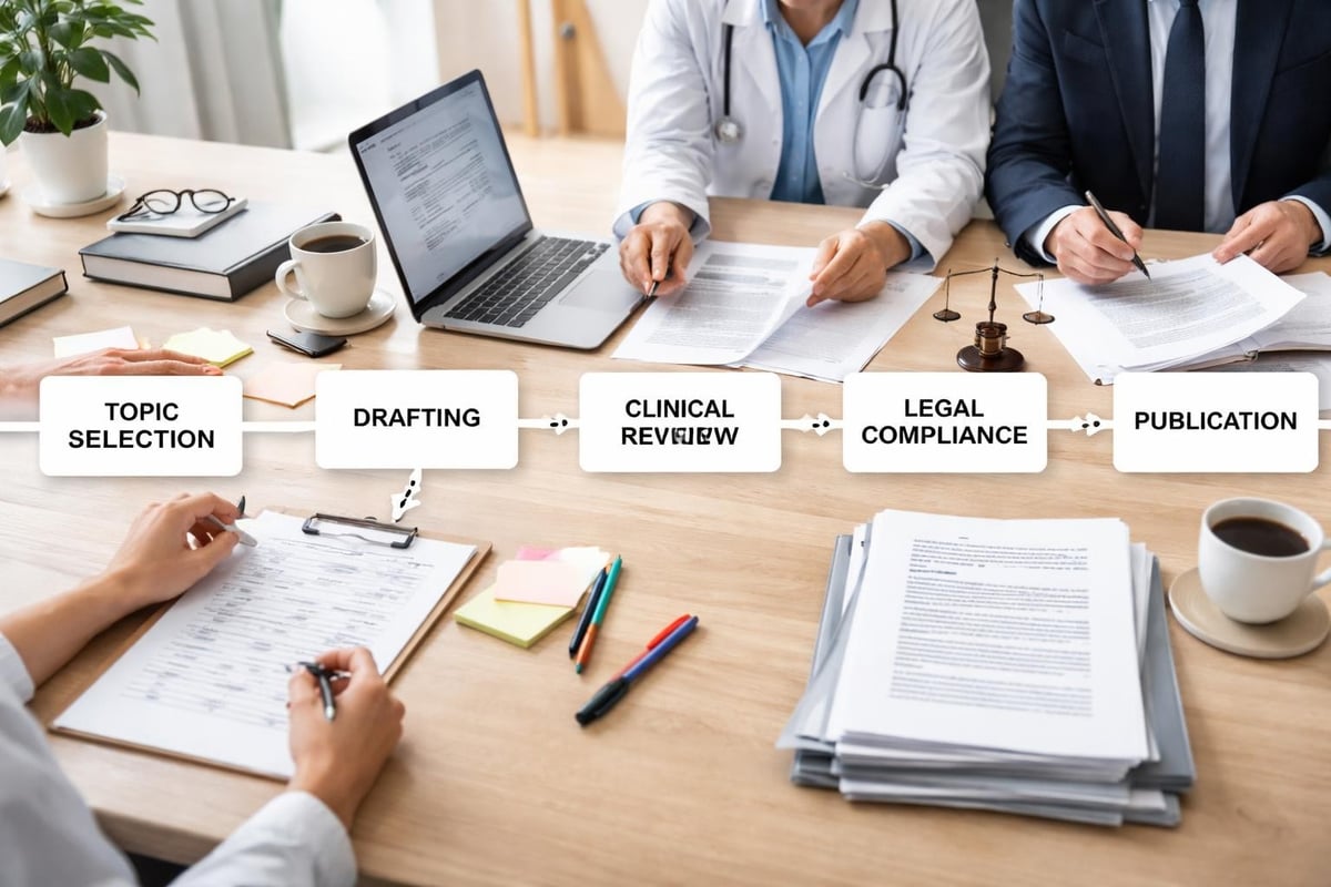 Healthcare content compliance workflow