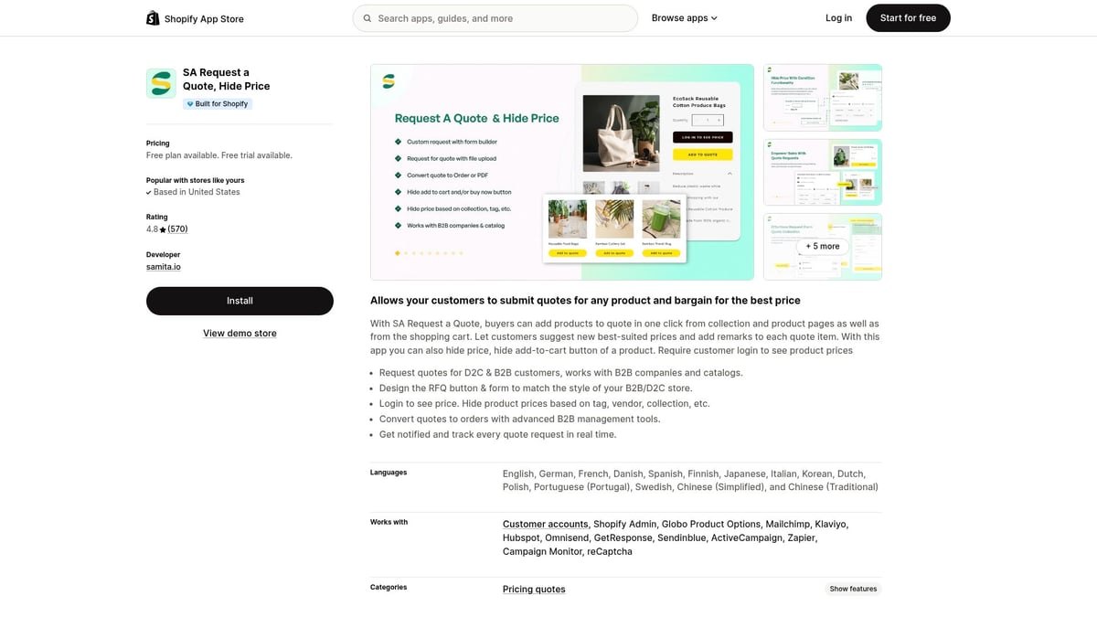 Top 8 Best B2B Shopify Apps to Boost Your Store 2026 - SA Request a Quote