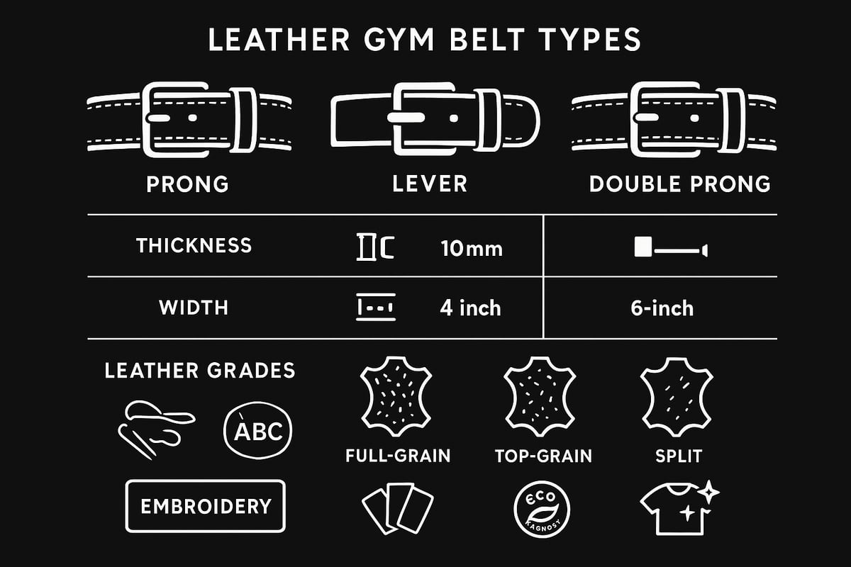 Types of Leather Gym Belts and Key Features