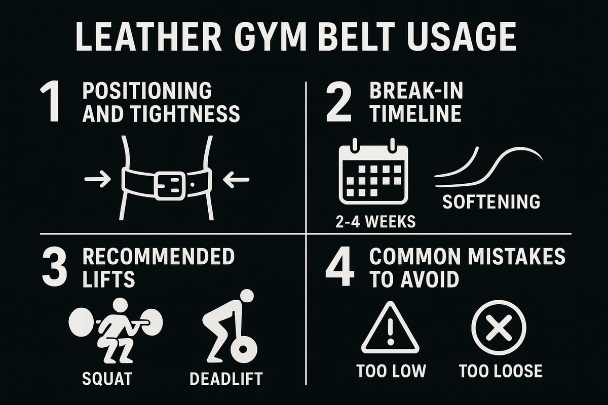 Proper Usage: How to Wear and Break In a Leather Gym Belt