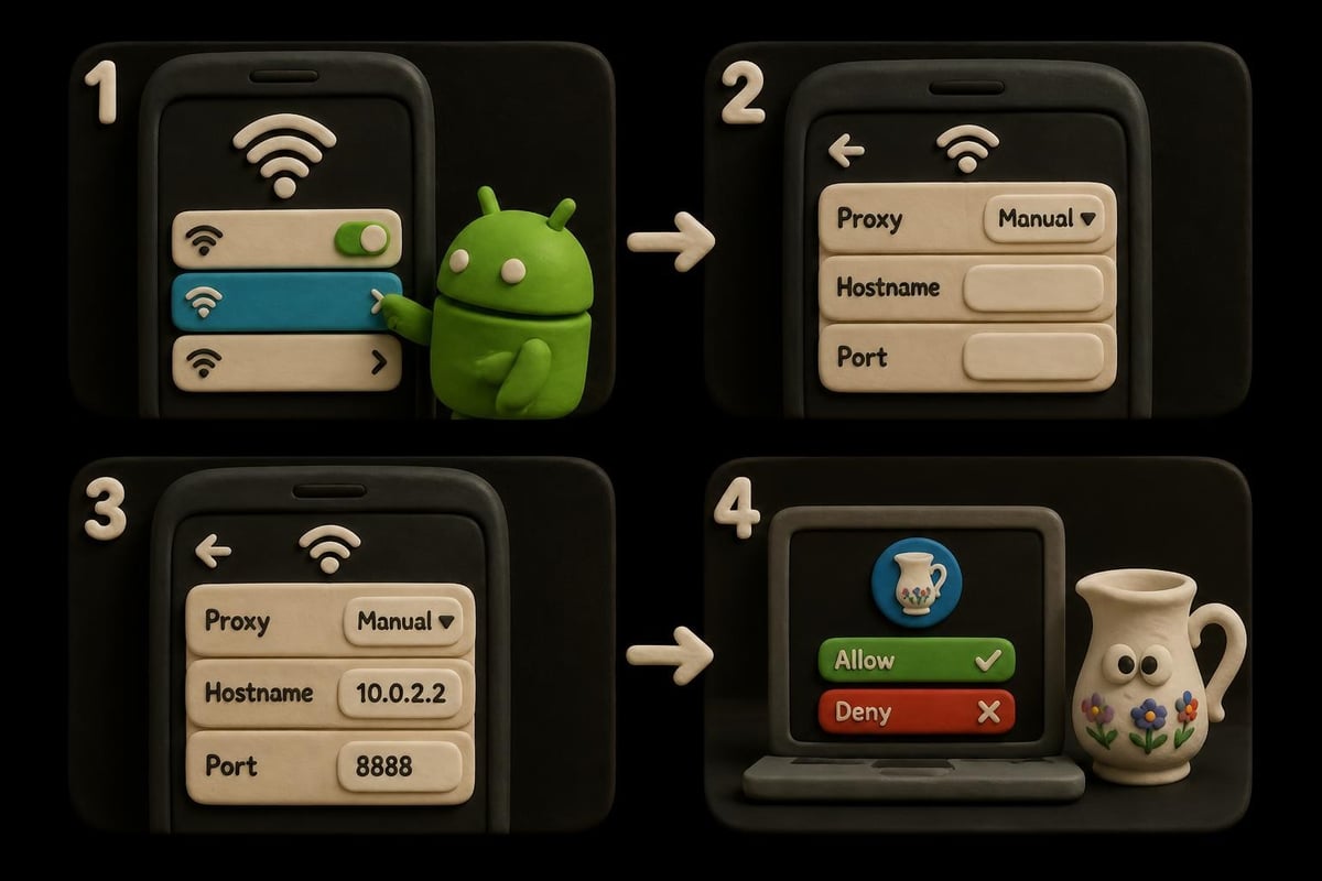 Android proxy setup steps