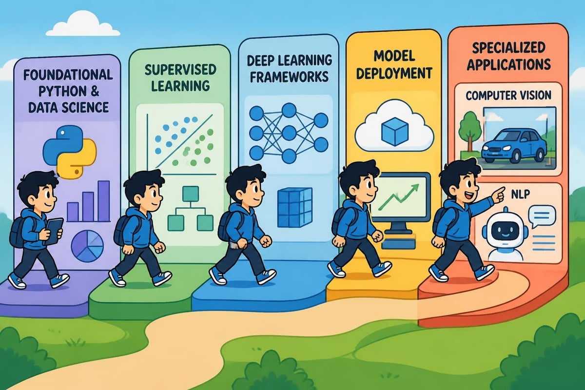 IBM AI course learning pathway