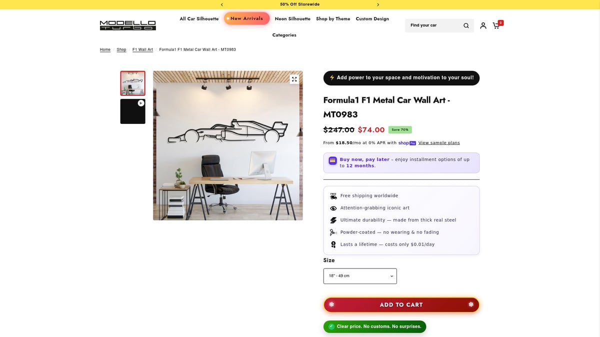 7 Stunning Formula 1 Wall Art Ideas for Racing Fans 2026 - Modello Turbo – Formula 1 Metal Wall Art