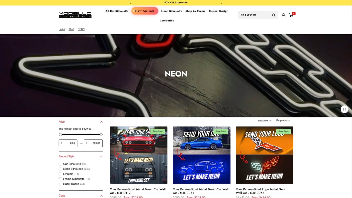 7 Stunning Formula 1 Wall Art Ideas for Racing Fans 2026 - Custom Neon Formula 1 Wall Art – Modello Turbo Neon Series