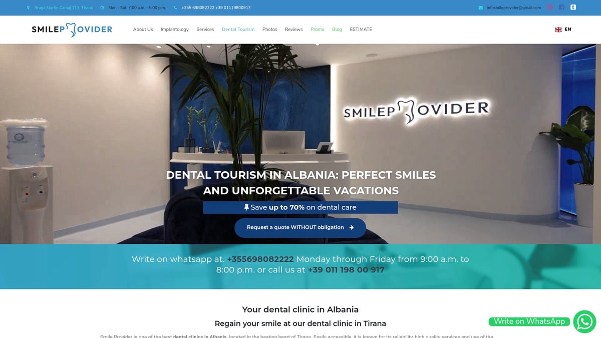 Guida Completa al Turismo Dentale in Albania 2026 - Smile Provider Dental Clinic: Eccellenza nel Turismo Dentale
