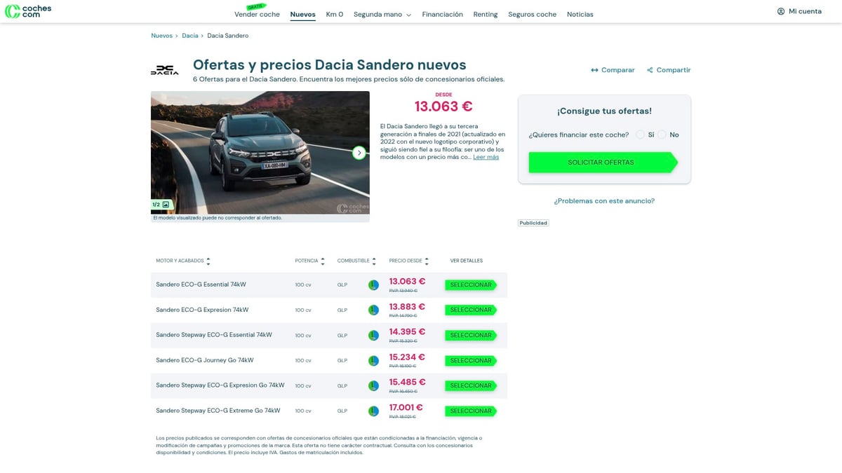 8 Opciones De Coche Utilitario Imprescindibles En 2025 - Dacia Sandero