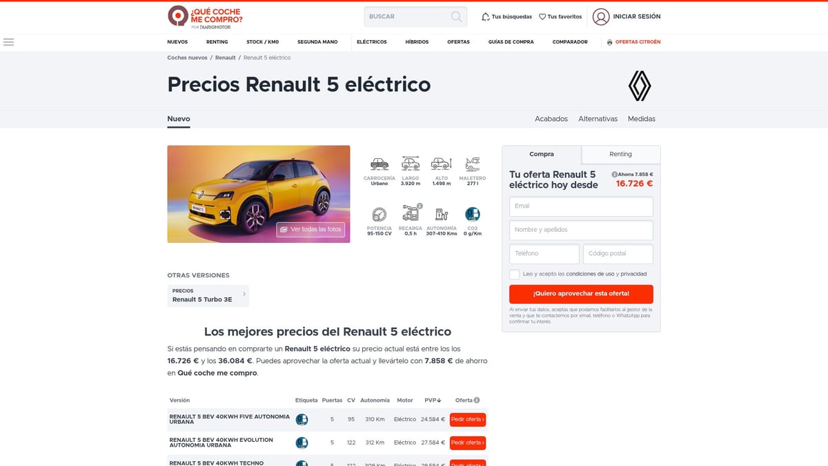 8 Opciones De Coche Utilitario Imprescindibles En 2025 - Renault 5 Eléctrico