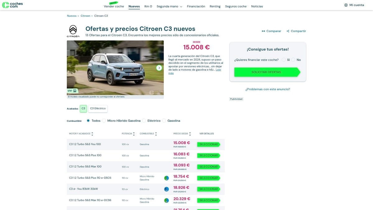 8 Opciones De Coche Utilitario Imprescindibles En 2025 - Citroën C3