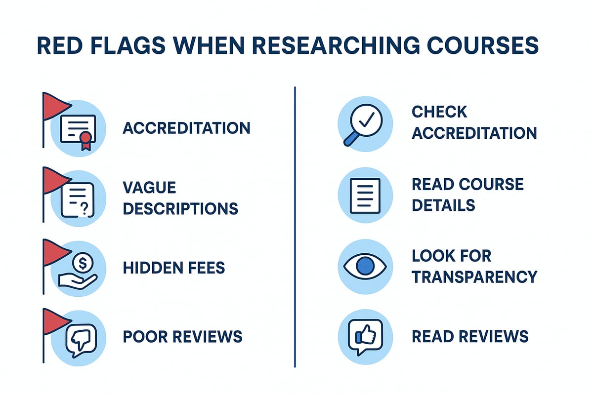 Common Red Flags When Researching Courses