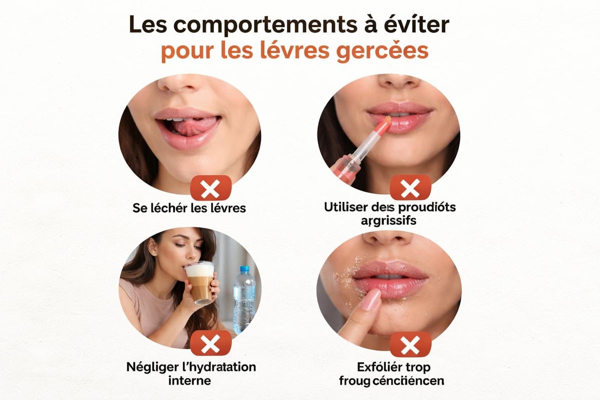 Erreurs courantes lèvres gercées