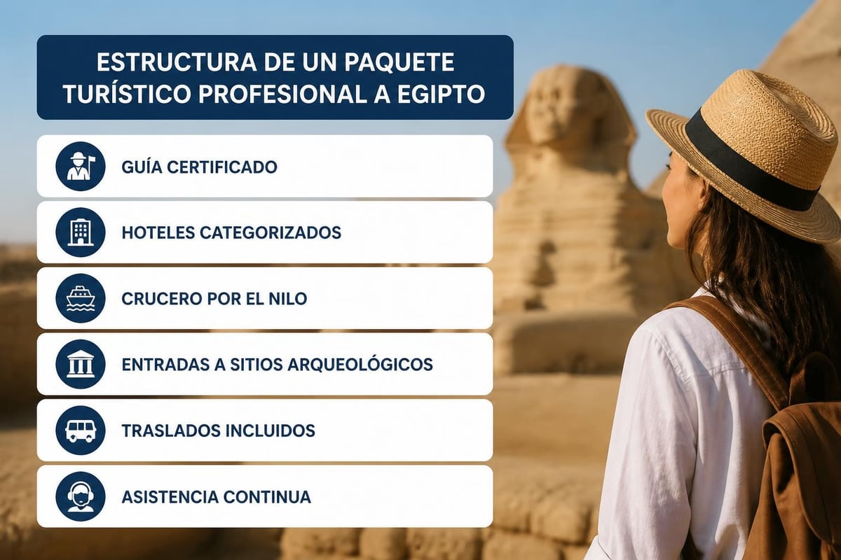 Componentes de tour egipcio de calidad
