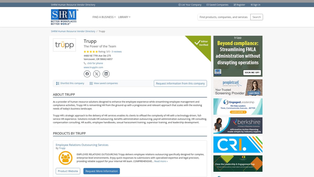 Top 7 HRO Providers to Streamline Your Business in 2025 - Trupp