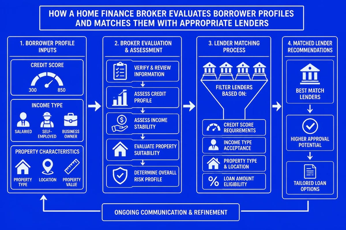 Mortgage broker connecting borrowers with lenders