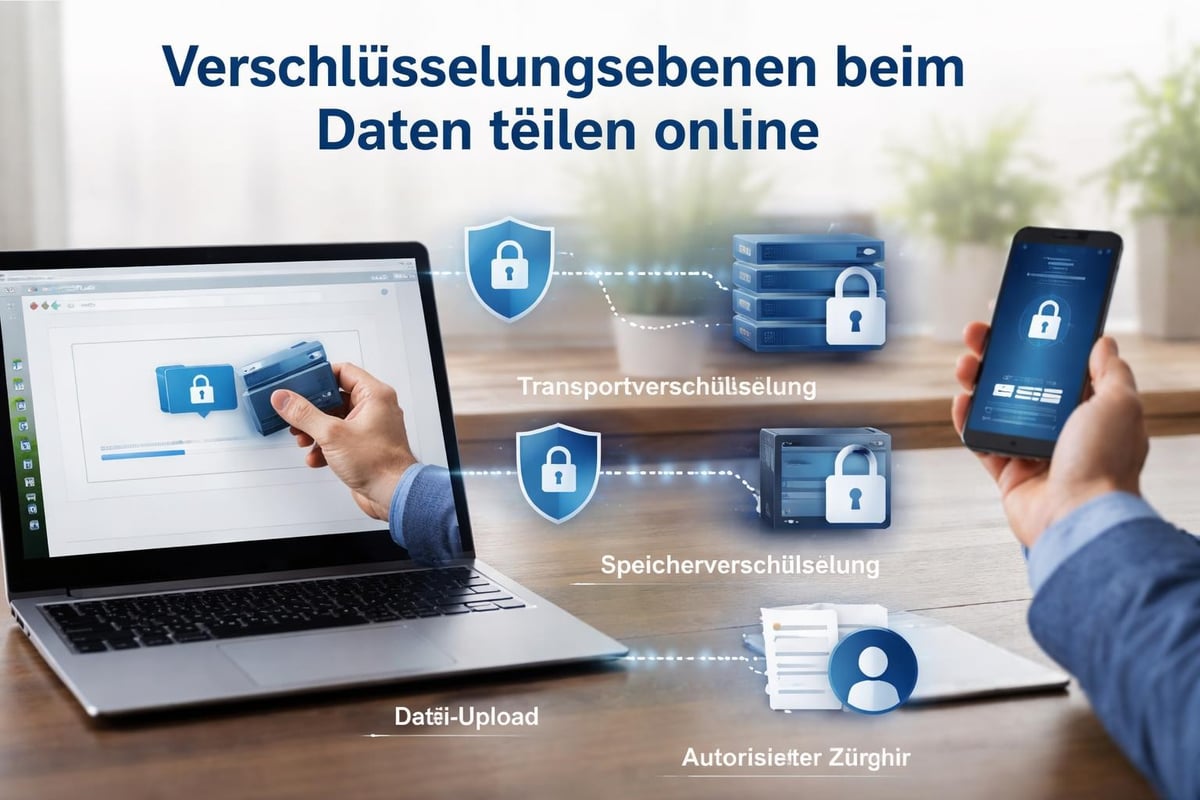 Datenverschlüsselung beim Online-Teilen