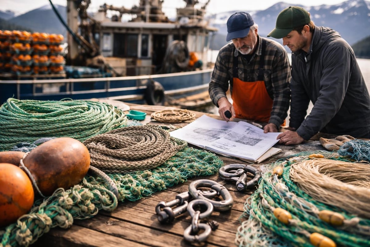 Commercial fishing equipment selection