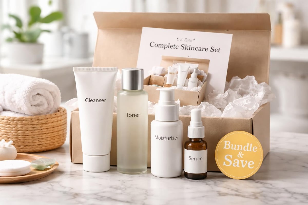 Skincare gift sets showing value